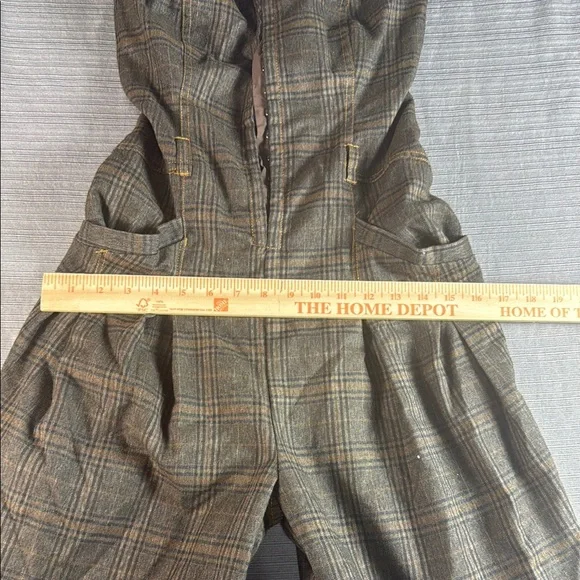 Urban Outfitters BDG Plaid Strapless Jumpsuit Women’s Small‎ Petite - Picture 5 of 6